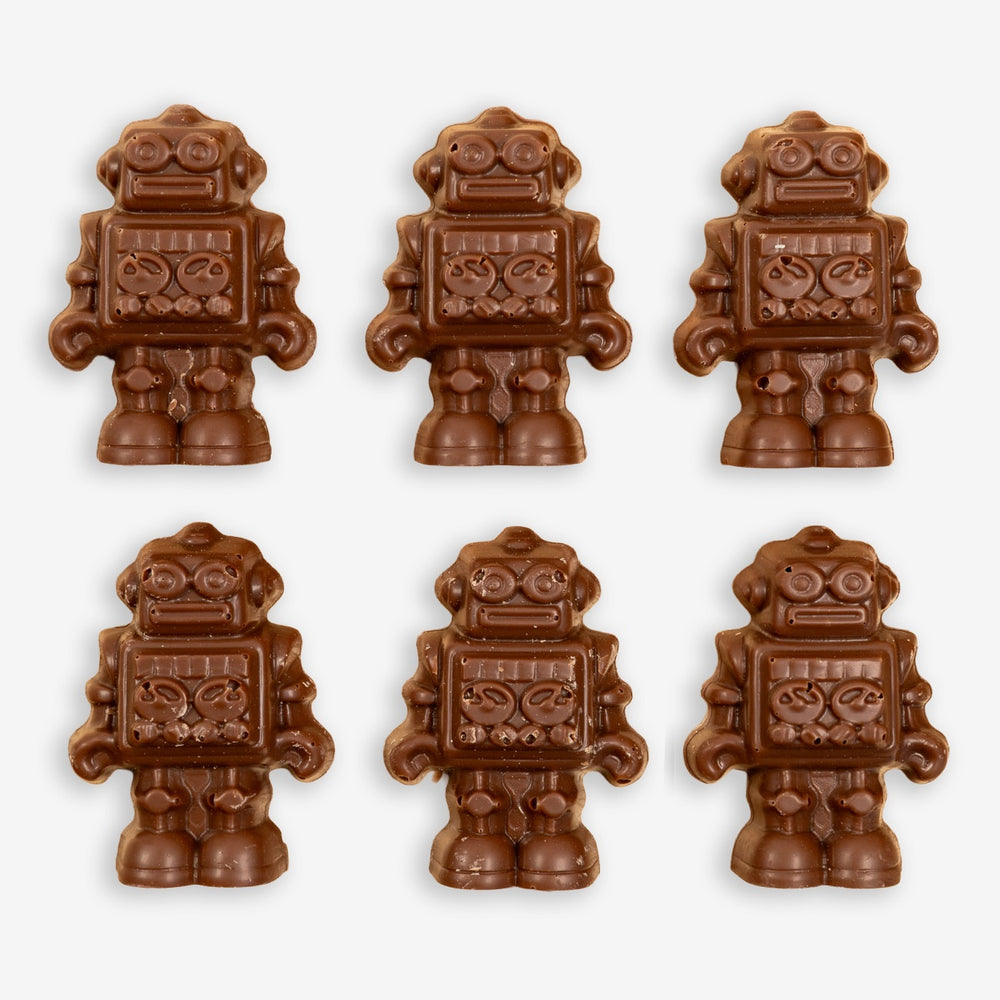 chocolate, brown, robots, milk, chocolatier, single, lollies, candy, lollyshop, nz