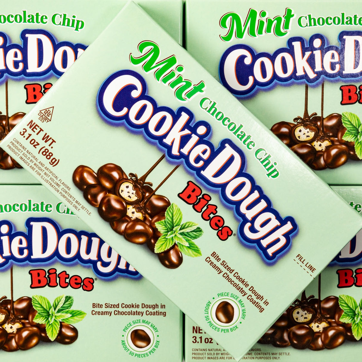 Mint Chocolate Chip Cookie Dough Bites Theatre Box