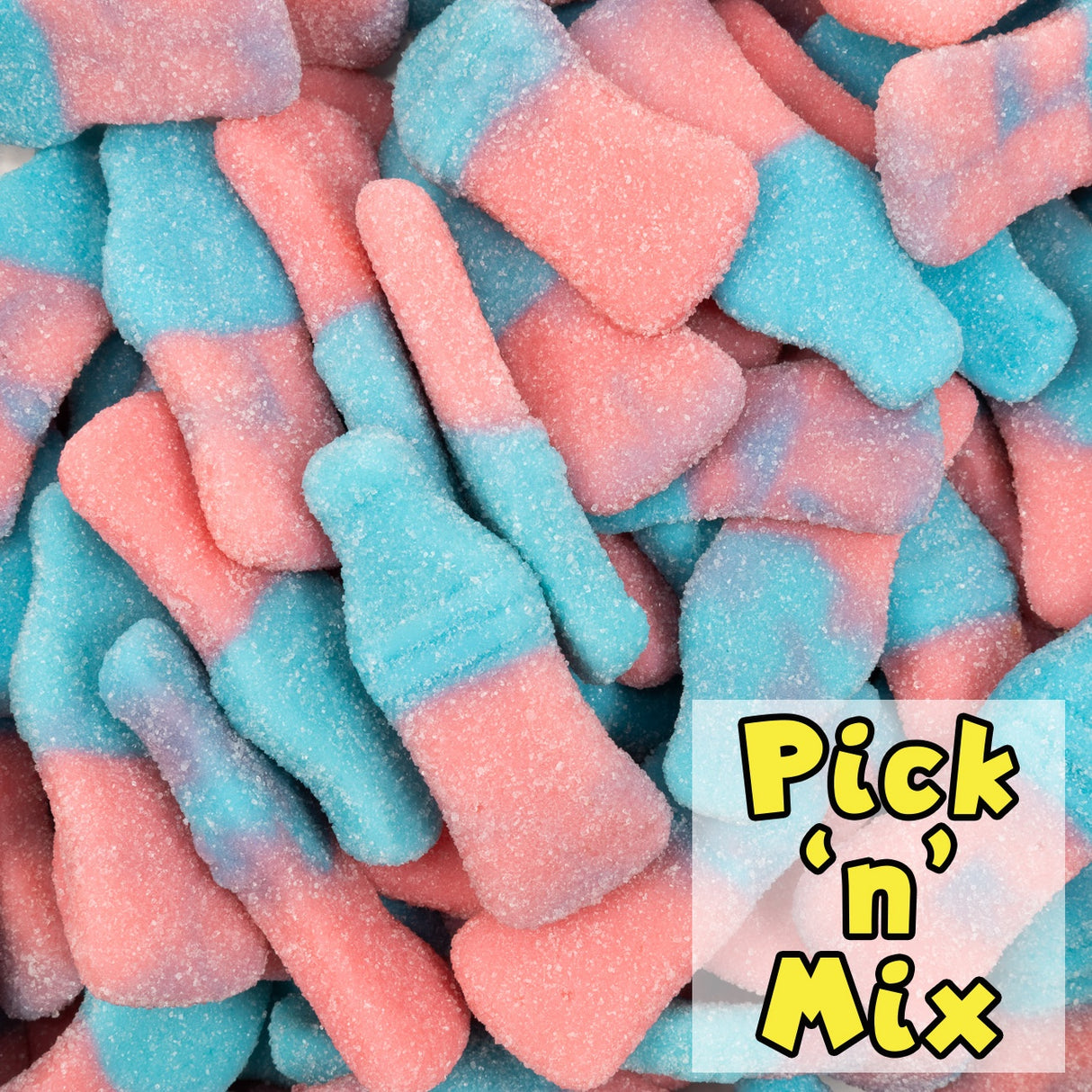 Giant Fizzy Bottles Blue & Pink 100g (Pick 'n' Mix)