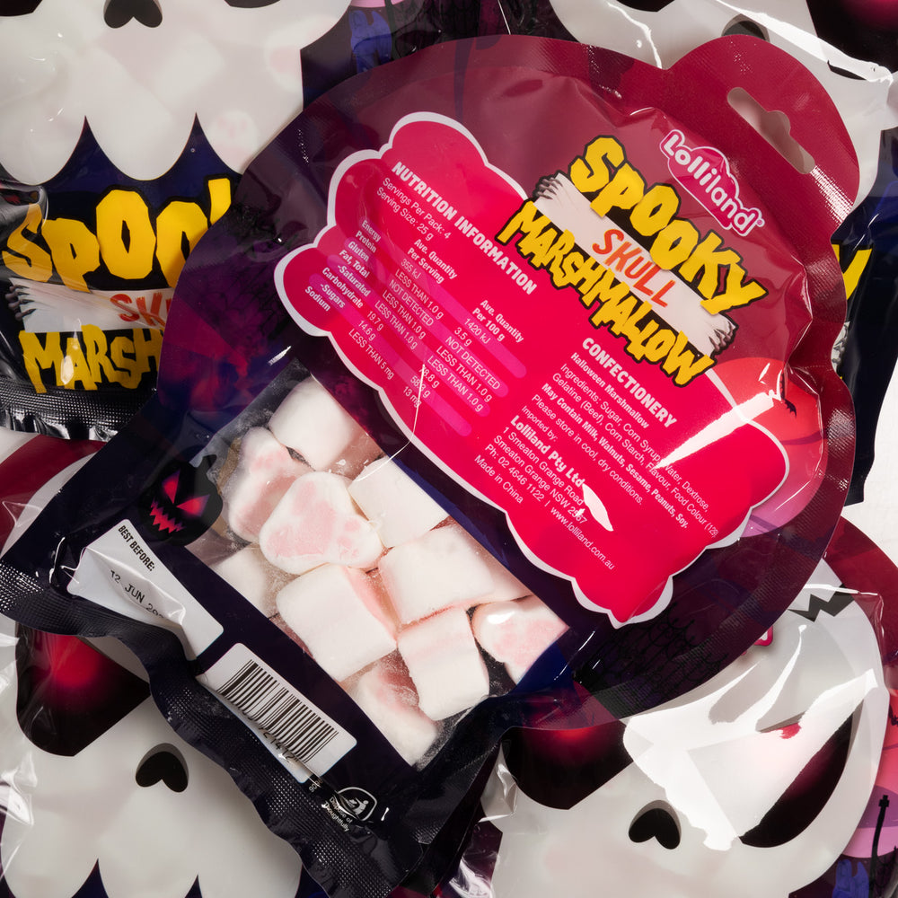 Halloween Pumpkin or Skull Marshmallows 100g