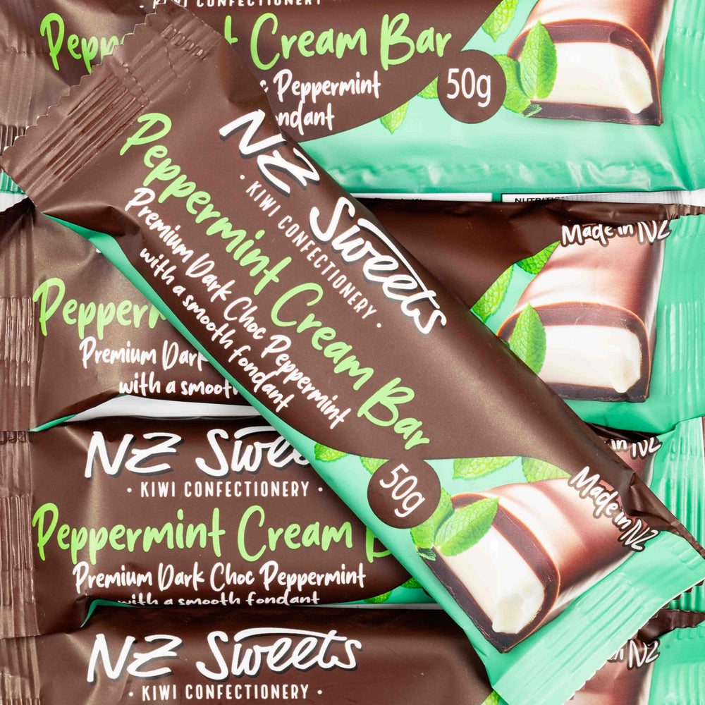 nz, sweets, kiwi, confectionery, peppermint, cream, bar, chocolate, premium, dark, mint, fondant, nz made, lollies, lollyshop, nz