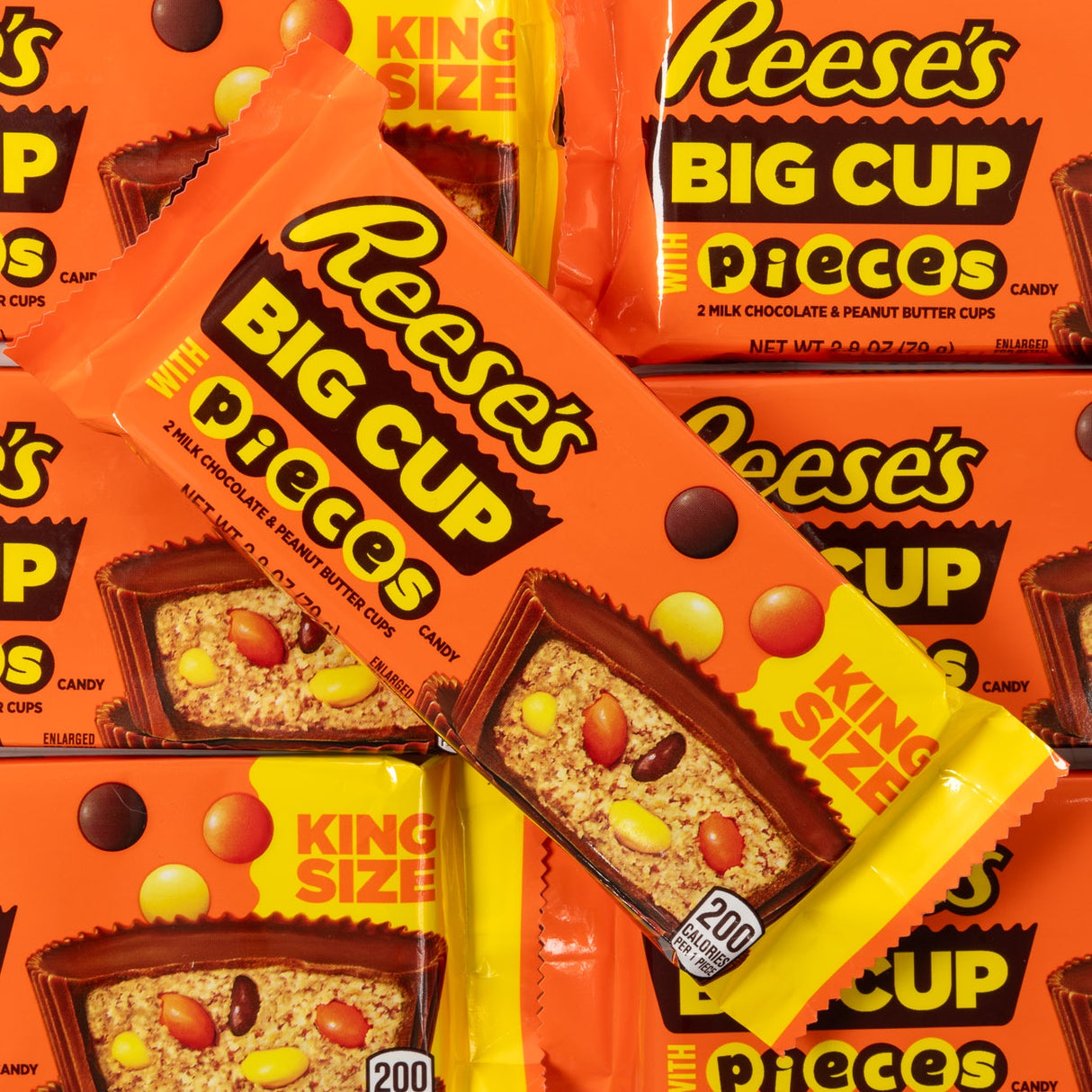 reese's, big cup, king size, pieces, peanut, butter, american, candy, chocolate