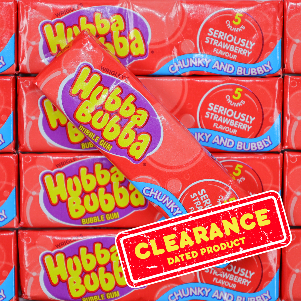 hubba bubba, gum, bubble gum, strawberry, clearance, dated, lollyshop