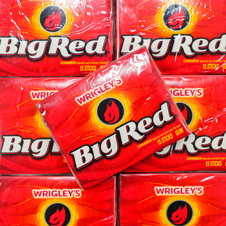 big red, wrigleys, gum, cinnamon, lollyshop