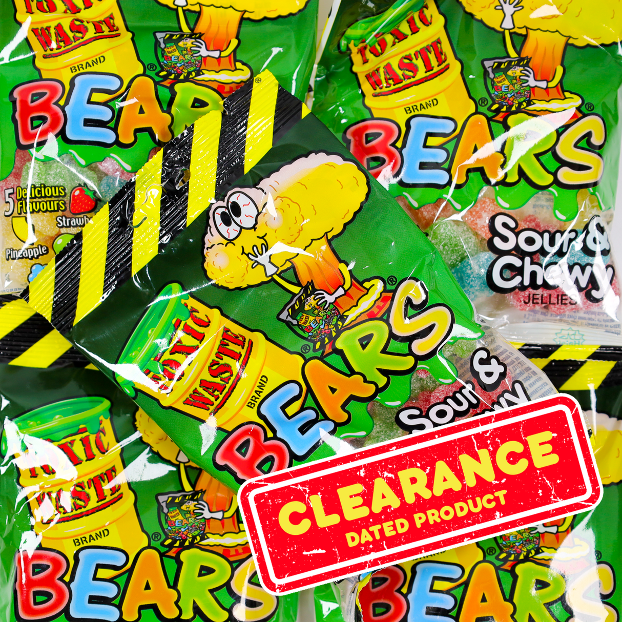 Dated - Toxic Waste Bears Theatre Box 85g