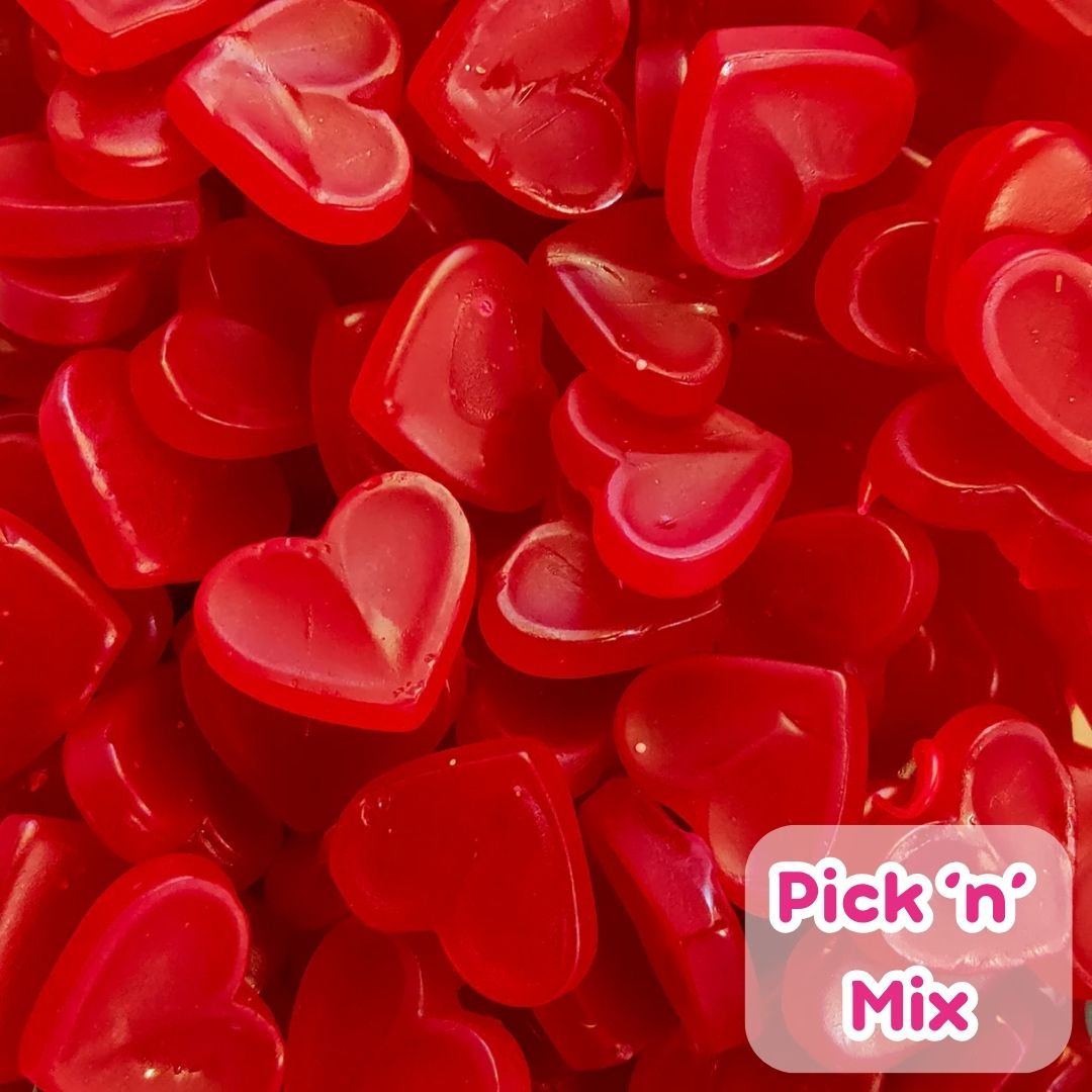 Glo Hearts (Mayceys) 100g (Pick 'n' Mix)