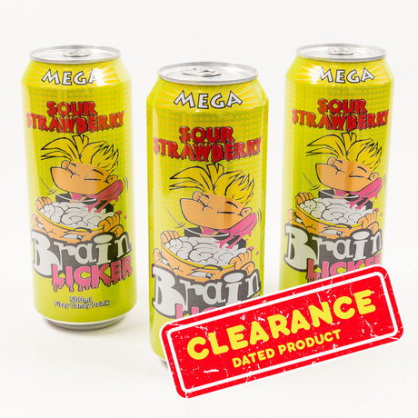 brain licker, dated, can, soda, drink, mega, sour, strawberry, lollies, nz, lollyshop