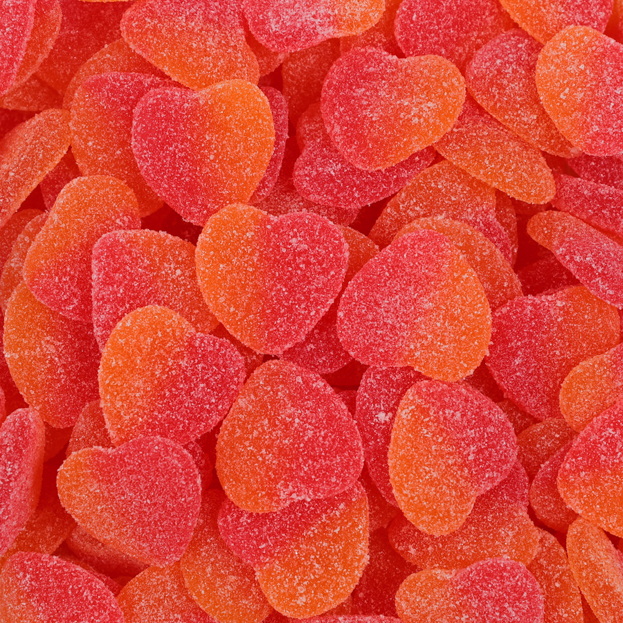 Sour Peach Hearts (Personalised Lolly Bags)