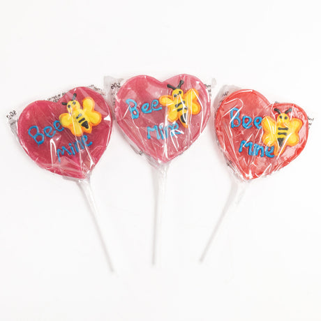 bee, pun, heart, lollipop, candy, bee mine