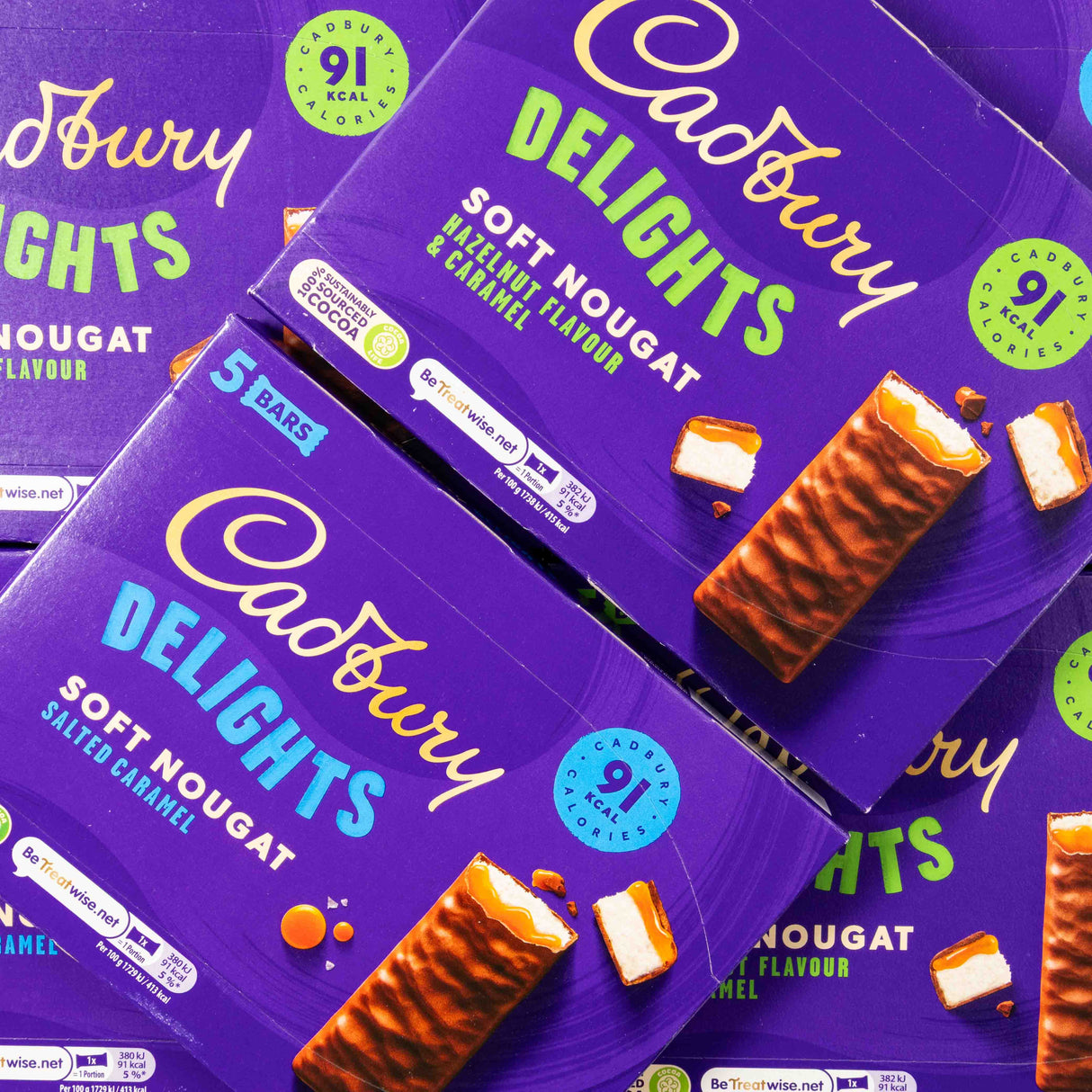 cadbury, delights, chocolate, bar, nougat, caramel, hazelnut, lollies, nz, lollyshop