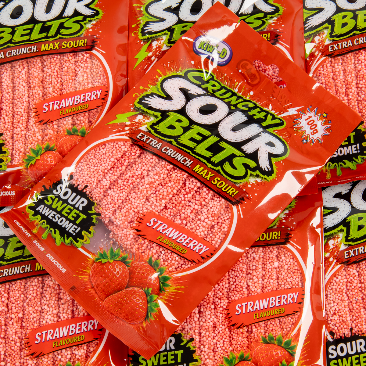 Crunchy Sour Belts 100g