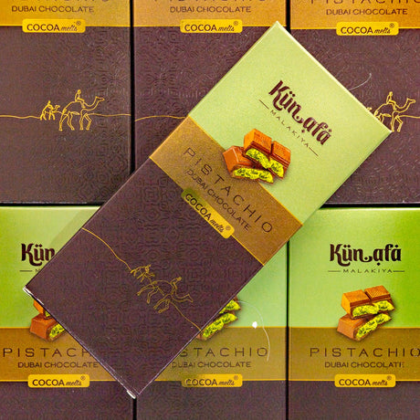 kunafa, pistachio, nut, dubai, chocolate, bar, lollies, candy, trendy, lollyshop, nz