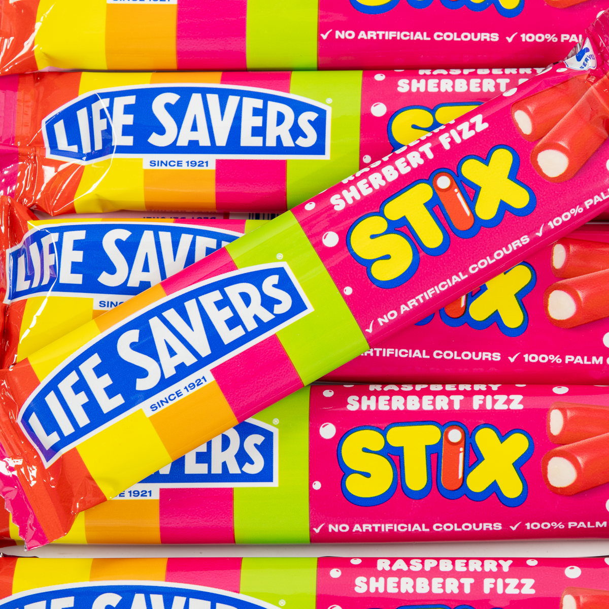 Lifesaver Raspberry Sherbet Fizz Stix 40g