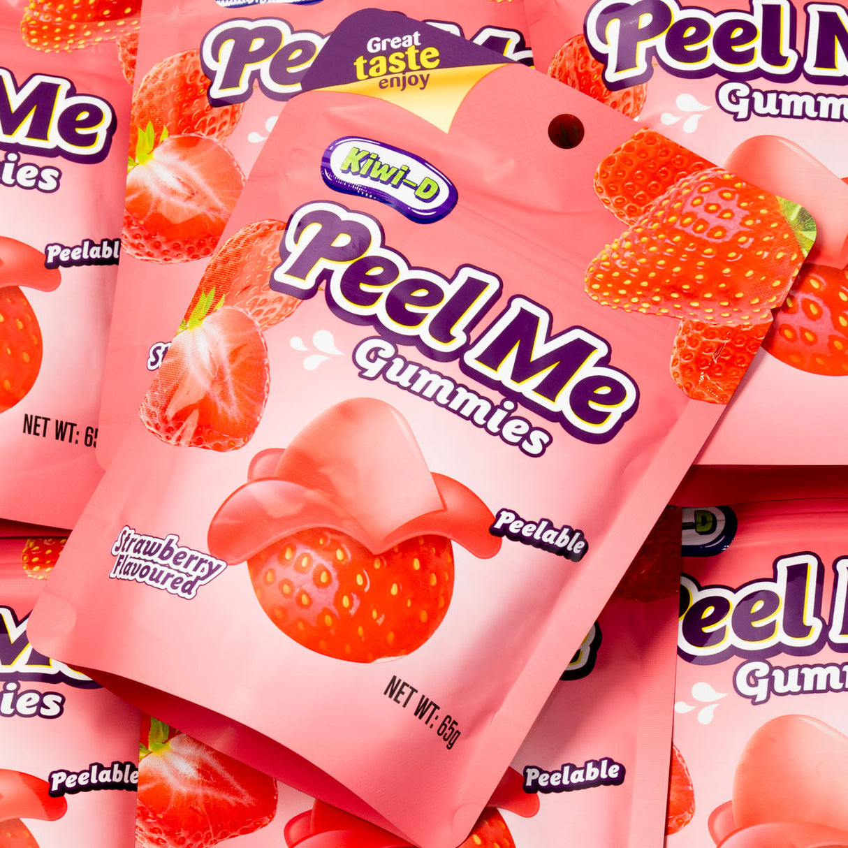peel me, gummies, trending, strawberry, lollyshop