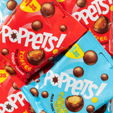 poppets, share, bag, chocolate, uk, english, treats, lollies, milk chocolate, caramel, toffee, lollyshop, nz