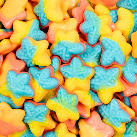 rainbow, stars, gummies, sea, beach, ocean, theme, starfish, lollies, nz, lollyshop