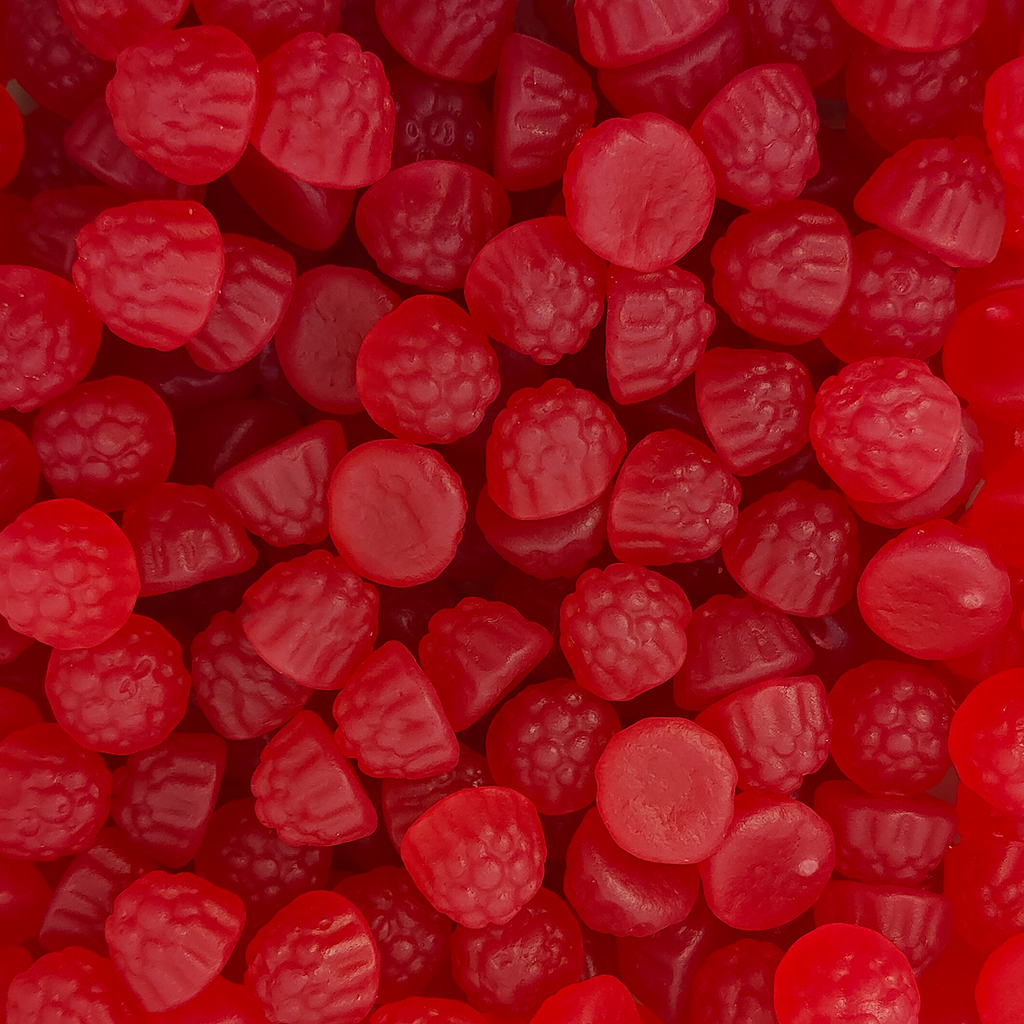 Gummi Raspberries, Gummy Raspberries, Red Lollies, Raspberry Lollies