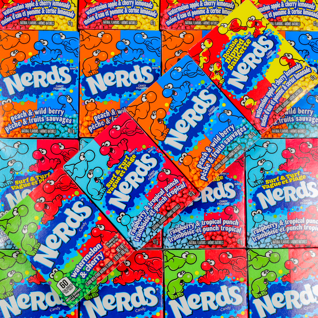 Nerds, Wonka Candy, Lollies, Nerd Candy boxes