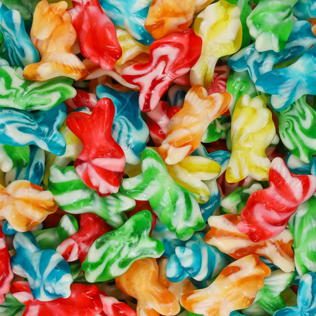 swirly fish, british sweets, uk swirly fish, fish lollies