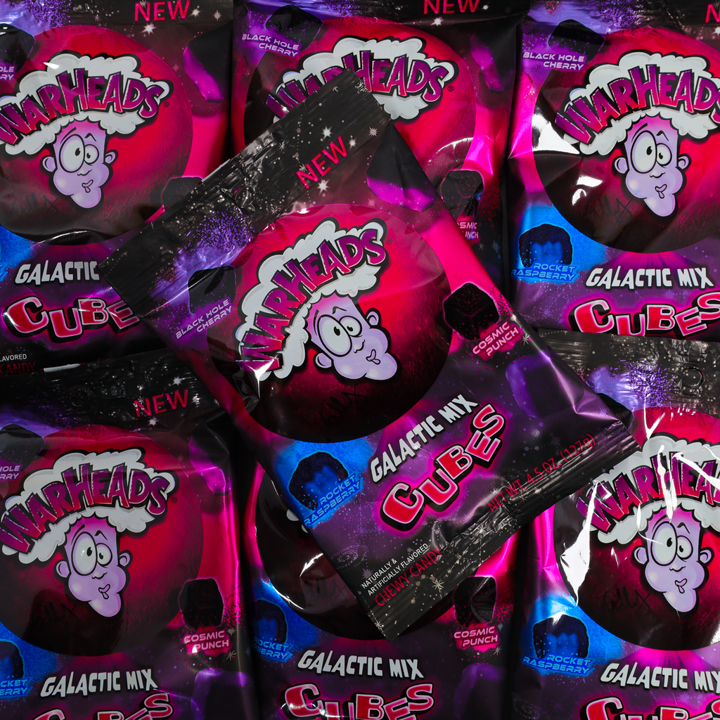 warheads, galactic mix, warheads cubes, american candy, sour candy